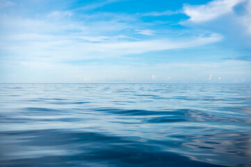 Calm Sea and Blue Sky Background. - 436150075