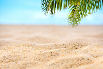 white sand and beautiful tropical beach,Background image for product placement.