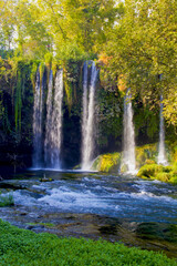 beautiful scene in Duden waterfall ,antalya turkey