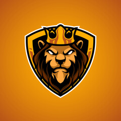 Lion King Head Mascot Logo
