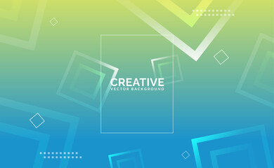 green abstract cool trendy modern background. geometric square shape, wavy, dynamic, gradient blur color design, simple shapes. Usable for banner poster landing page