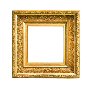 very wide square wooden picture frame cutout