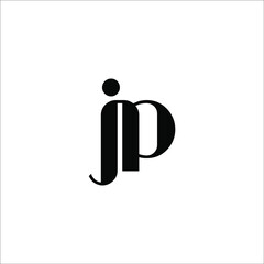 letter JP logo design 