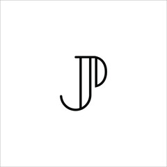letter JP logo design 