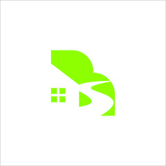 Fototapeta premium B with home logo