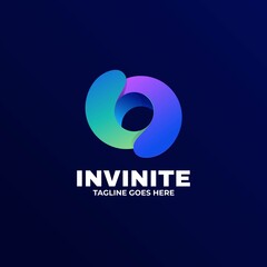 Vector Logo Illustration Infinite Gradient Colorful Style.