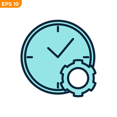time management icon symbol template for graphic and web design collection logo vector illustration