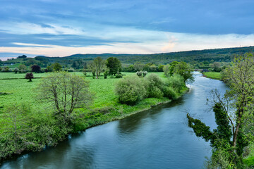 Fototapeta na wymiar The River Towy at Llandeilo, Carmarthenshire, Wales, U.K.