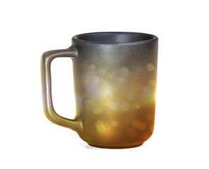 Special coffee mug with espresso isolated