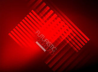Bright neon color techno abstract background, shiny glowing neon lines in the dark background