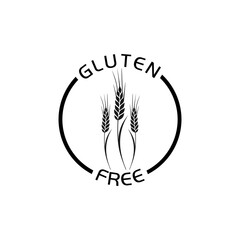 Gluten free icon isolated on white background