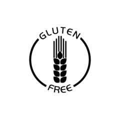 Gluten free icon isolated on white background