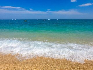 Famous beautiful San Michele Beach ,Conero Regional Park, Sirolo,Ancona Marche, Italy