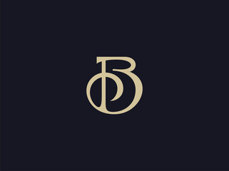 luxury letter B logo design element