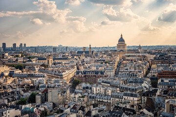 Paris city in the daytime view from high up