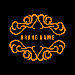 Ornate frame Vector design with line art style