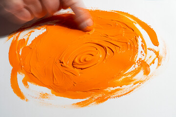 orange acrylic color