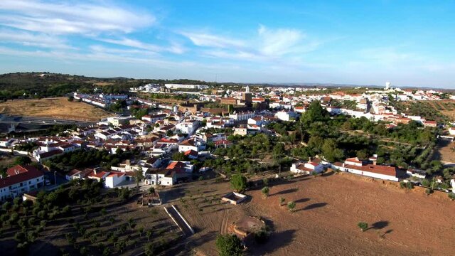 Spain. Aerial drone view in village of Spain. 4k Video
