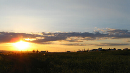 Fototapeta na wymiar Sunset over the countryside