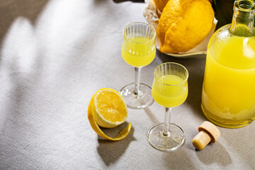 Limoncello, traditional Italian liqueur