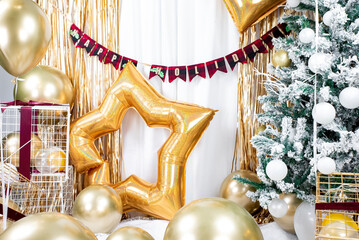 A detail of a Christmas decorations