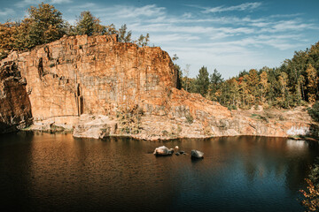 Bremsberg im Abbaugebiet Königshainer Berge