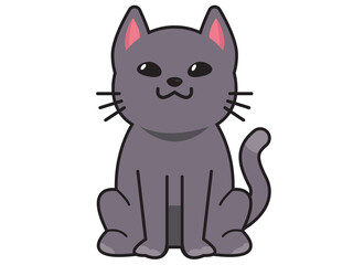 cute cat or kitten Animal meow, cartoon fluffy pets exact vector collection. Illustration cartoon meow cat