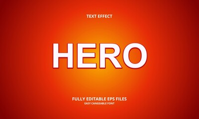 Editable text effect hero title style