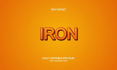 Fototapeta premium Editable text effect iron title style