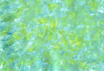 Abstract decorative painting background, plastered wall green-yellow, blank space for text