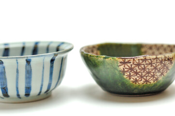 織部焼と麦藁手の小鉢