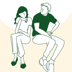 Young couple in happy relationship