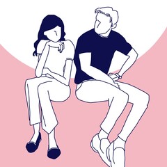 Young couple in happy relationship