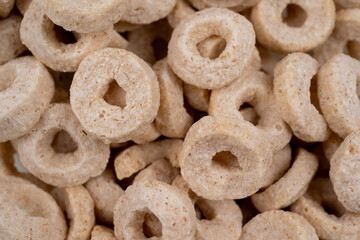 corn flakes ring in high resolution macro view