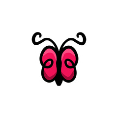 Design vector Cute butterflies for Logos, T Shirt as you wish, Editable.