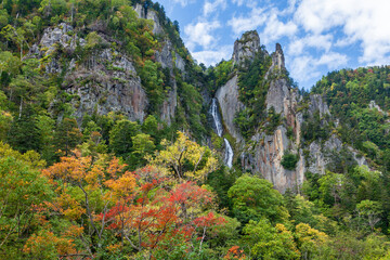 大雪山国立公園層雲峡の紅葉