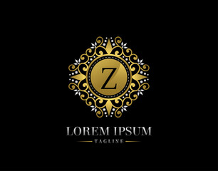 Luxury Boutique Letter Z Logo Design. Graceful Ornate Icon Vector Design.