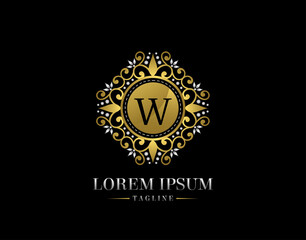Luxury Boutique Letter W Logo Design. Graceful Ornate Icon Vector Design.