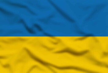 Vector waving flag of Ukraine. Yellow and blue national ukrainian symbol. Happy Independence, Constitution day