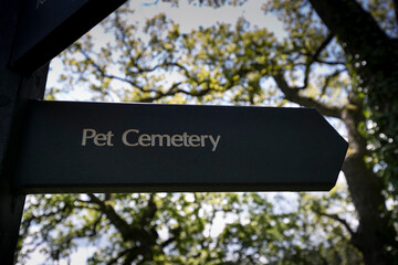 Wooden Pet Cemetery sign