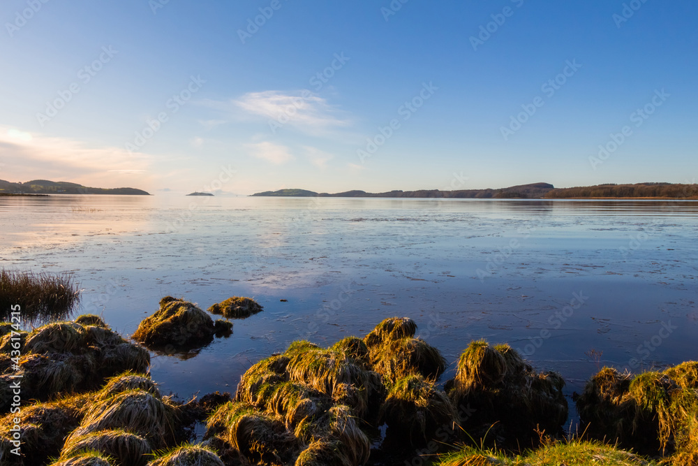 Wall mural Kirkcudbright bay at low tide on a sunny winters morning, Scotland