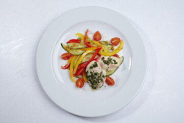 chicken with vegetables and peppers