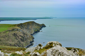 Fototapeta na wymiar The View from Garn Fawr to Saint David's Head, Northern Pembrokeshire, Wales, U.K.