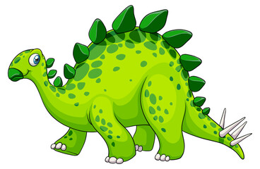 A stegosaurus dinosaur cartoon character