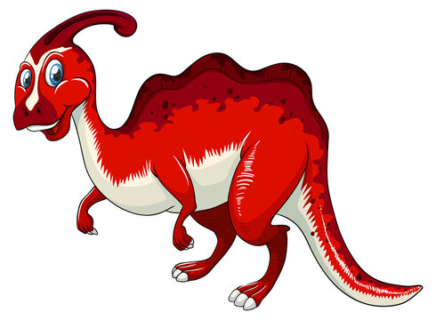 A Parasaurus dinosaur cartoon character