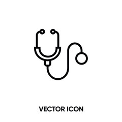 Stethoscope vector icon. Modern, simple flat vector illustration for website or mobile app.Stethoscope  symbol, logo illustration. Pixel perfect vector graphics	