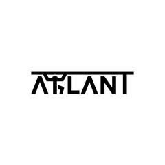 Atlant lettering, business logo design.