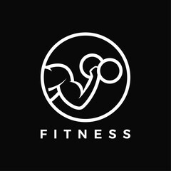 Fitness Logo Bicep Round