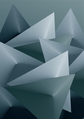 Abstract geometric background of triangular figures located on diagonals.