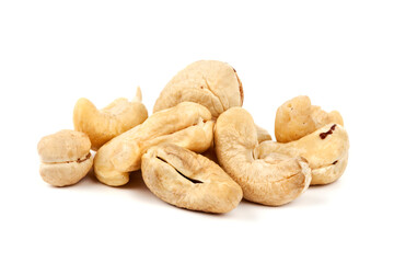 Cashew nuts isolated on white background